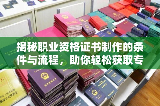 隆子揭秘职业资格证书制作的条件与流程，助你轻松获取专业认证